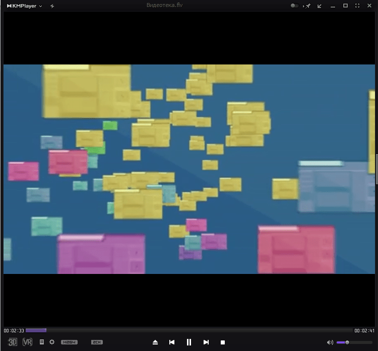 Проигрывание видео FLV в программе KMPlayer