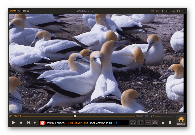 Воспроизведение WMV в GOM Media Player