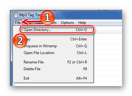 Добавление файлов в Mp3 Tag Tools