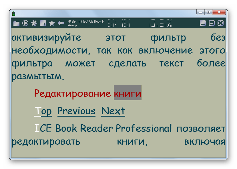 Документ формата CHM открыт в программе ICE Book Reader