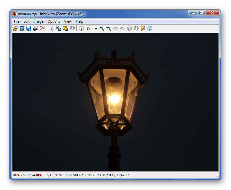Просмотр TGA через IrfanView