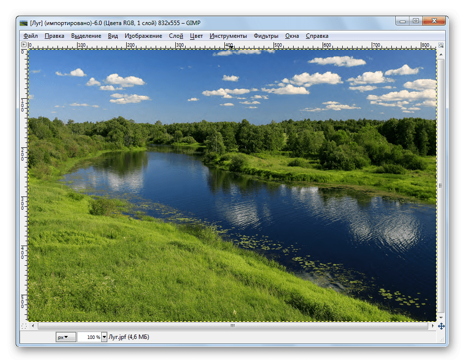 открытый файл в gimp