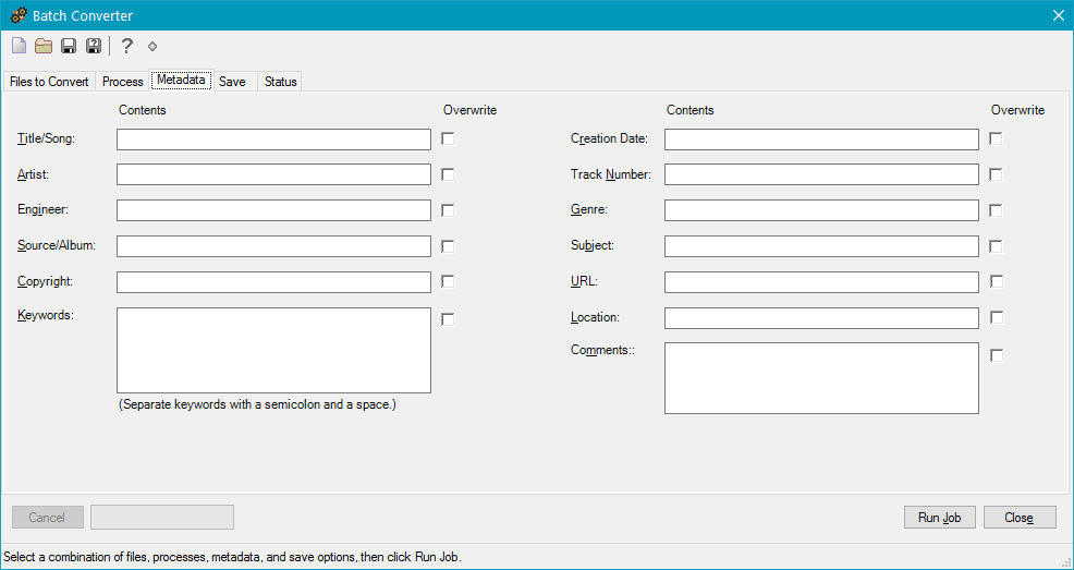 Редактирование тегов в Sound Forge Pro