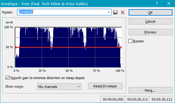 Обработка эффектами в Sound Forge Pro