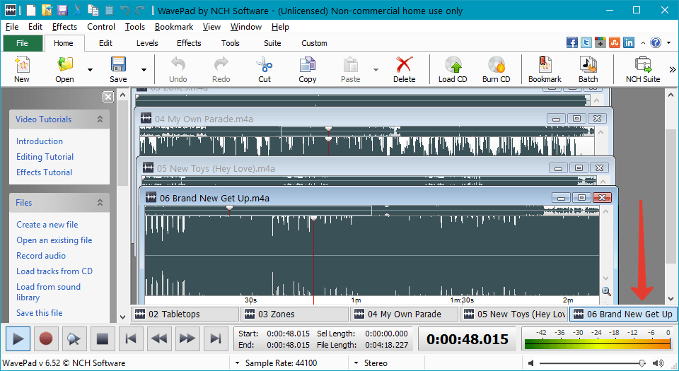 Пакетная обработка файлов в WavePad Sound Editor