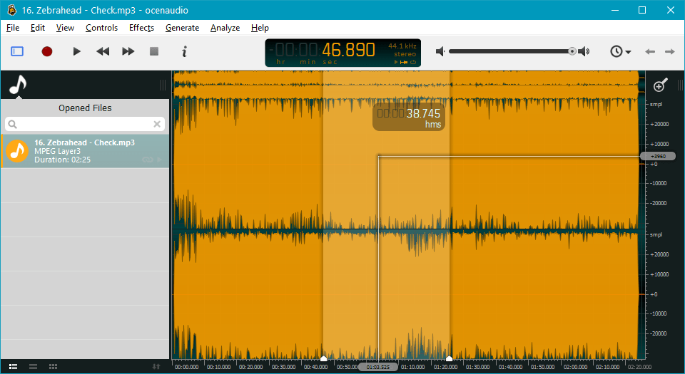 Полнофункциональное редактирование аудио в OcenAudio