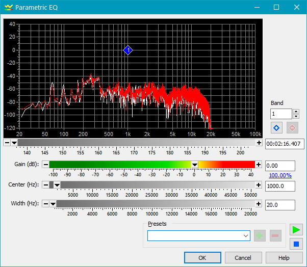 Эквалайзер в GoldWave