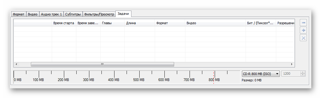 Задачи XMedia Recode