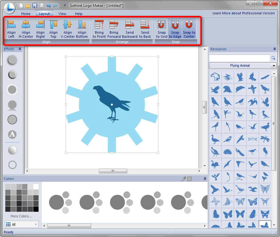 Привязки в Sothink Logo Maker