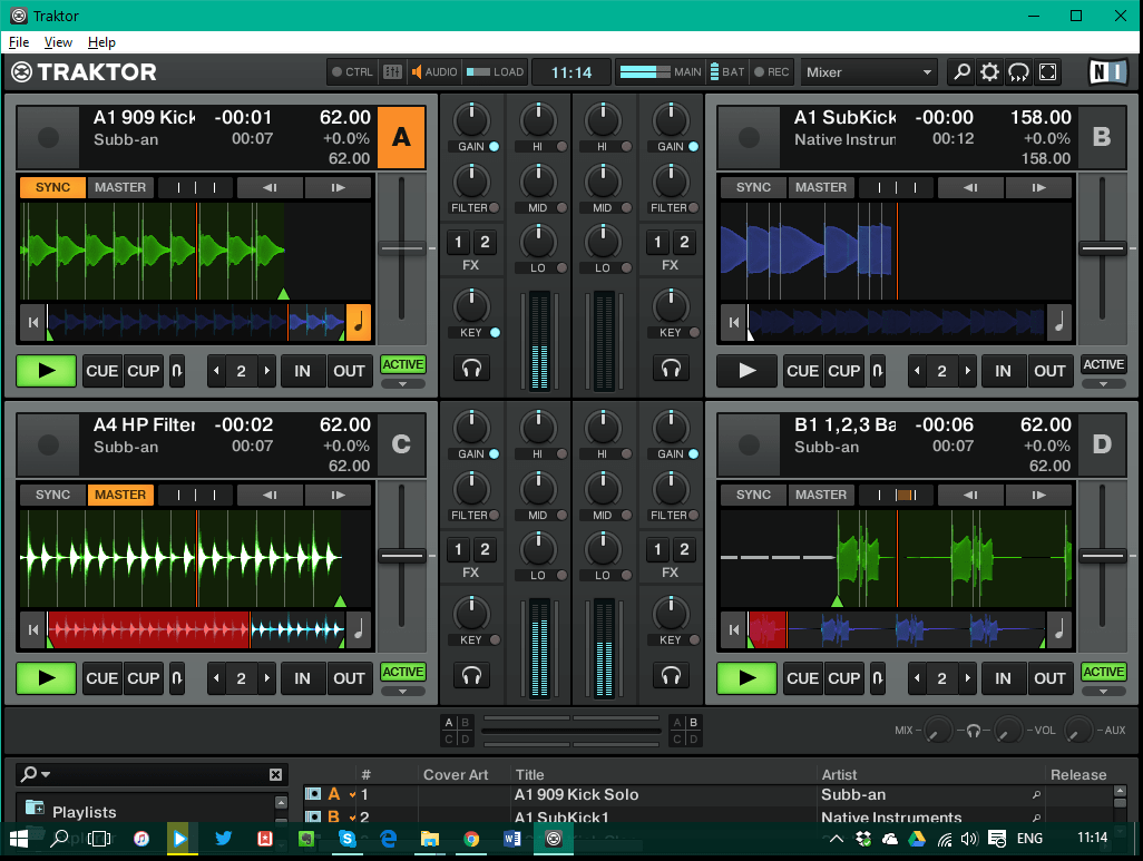 Предварительное прослушивание обработки в Traktor Pro