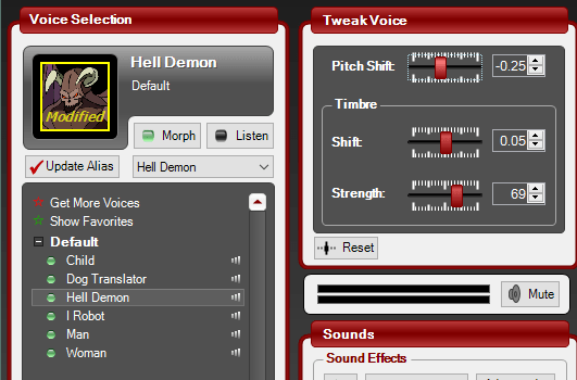 Изменение голоса в MorphVox Pro