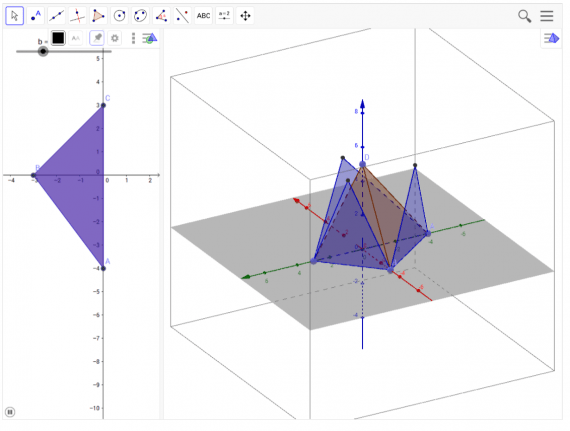 Разделение фигуры на части GeoGebra