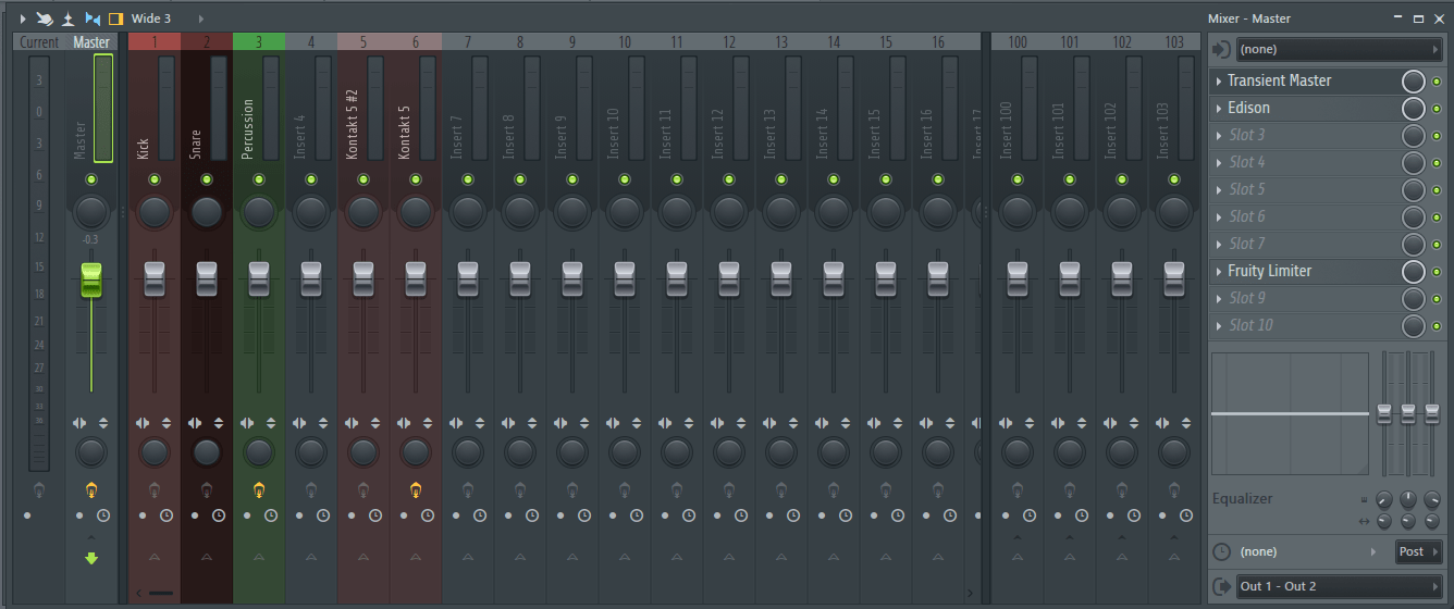 Микшер в FL Studio