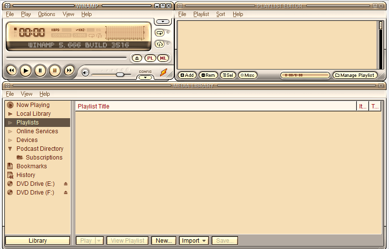 Визуальное оформление в Winamp