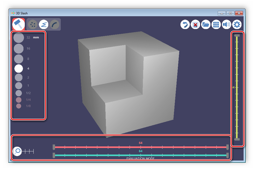 Рабочая область программы 3D Slash