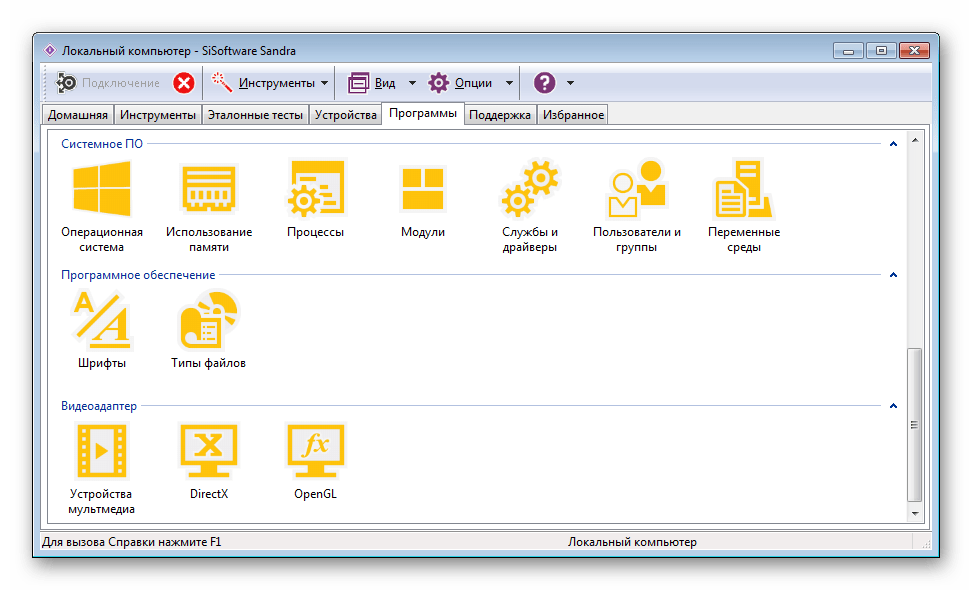 Программы SiSoftware Sandra