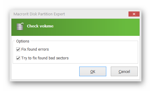 Проверка раздела на ошибки с помощью программного решения Macrorit Disk Partition Expert