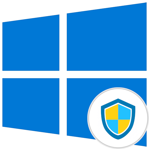 Значок щита на ярлику в Windows 10