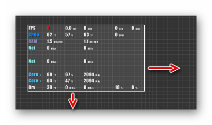 Масштабирование оверлея FPS Monitor