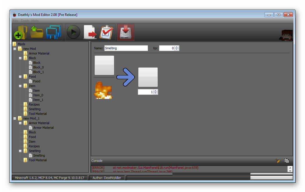 Выплавка Deathly`s Mod Editor