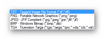 Поддержка форматов изображений для сохранения в Benvista PhotoZoom Pro