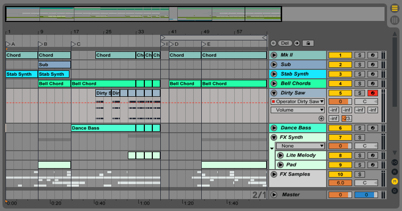 Сведение в Ableton Live