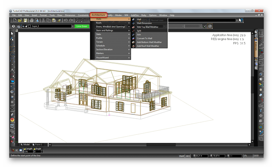 Специализированные инструменты для архитекторов в TurboCAD