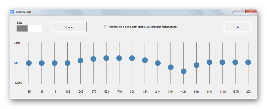 Настройка звучания при помощи эквалайзера в ViPER4Windows