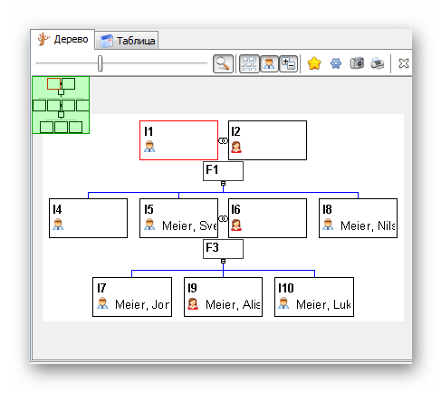 Семейное древо GenealogyJ