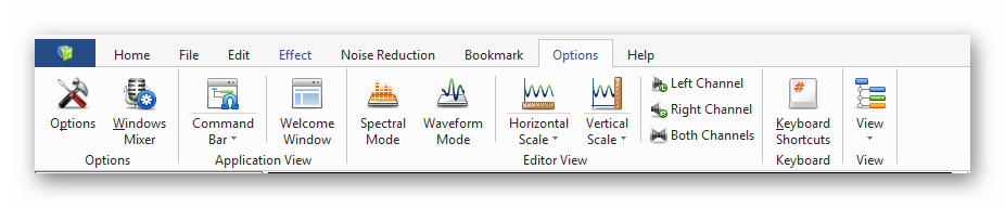 Панель управления Swifturn Free Audio Editor