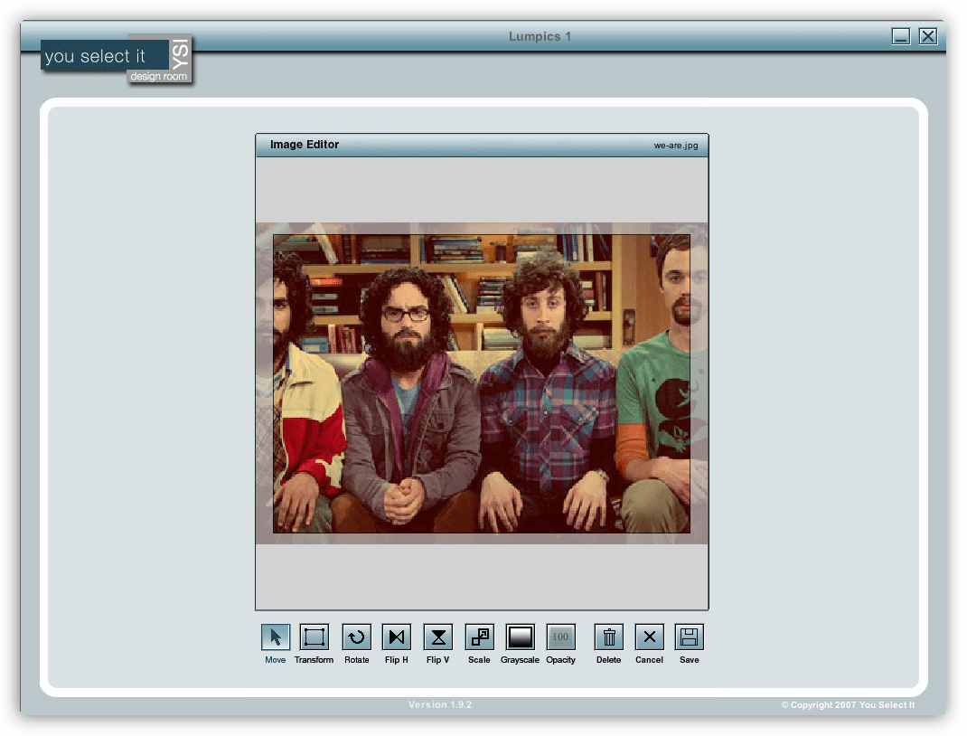 Редактор изображений в программе You Select It
