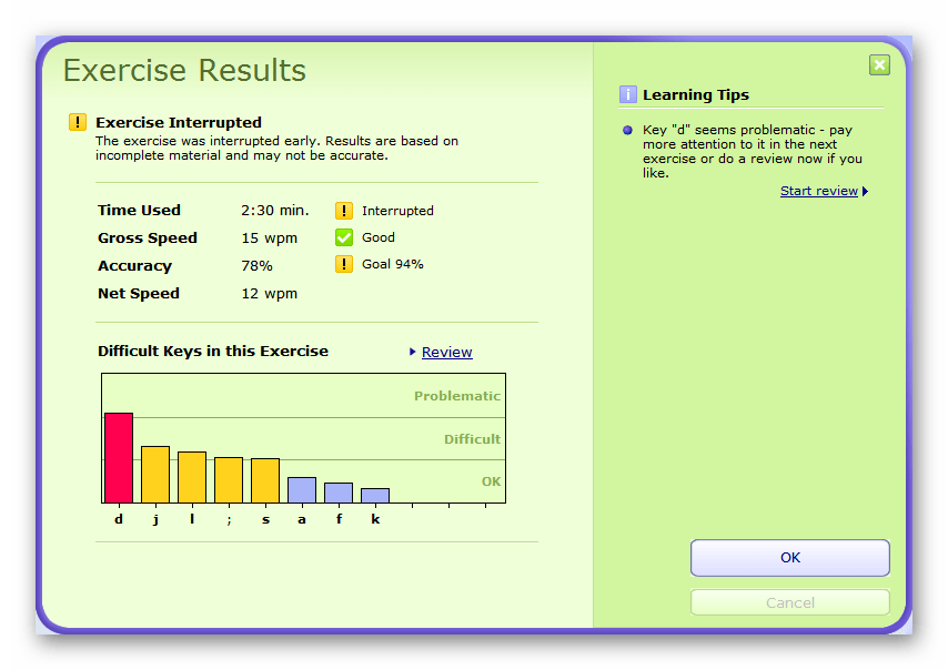 Статистика TypingMaster