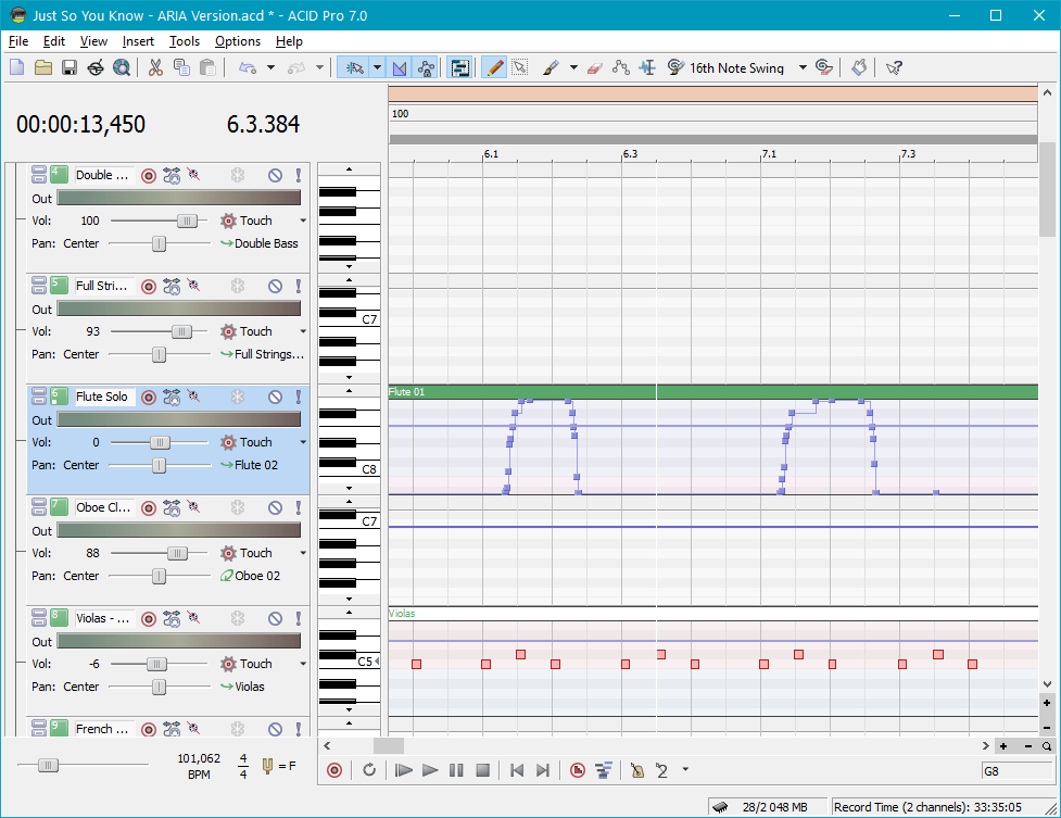 Обработка и редактирование в Sony Acid Pro