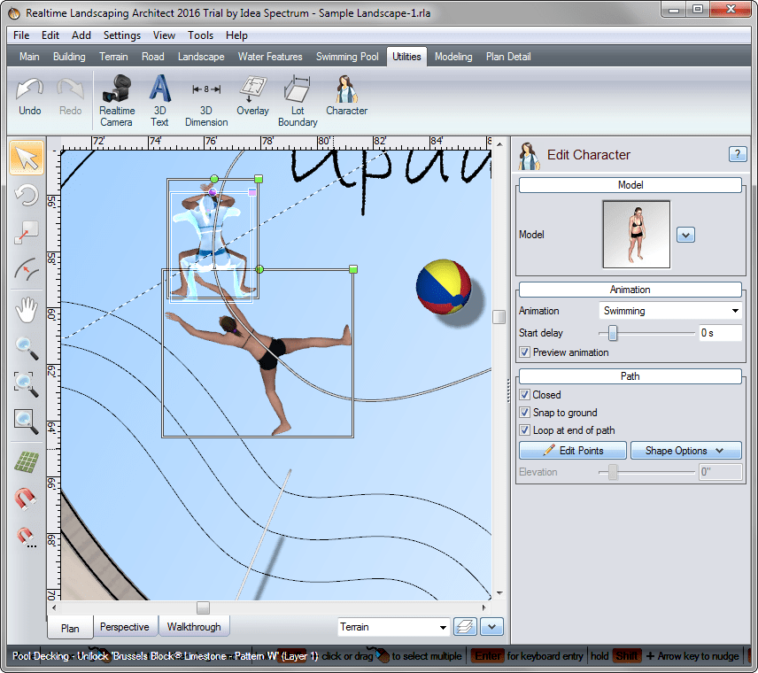 Анимация человека в Realtime Landscaping Architect
