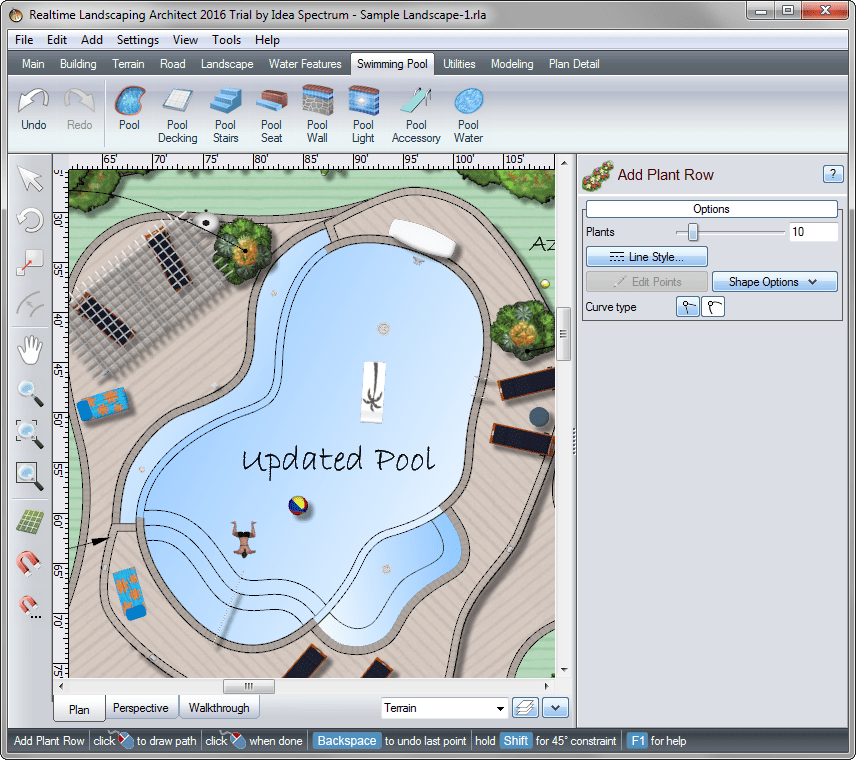 Создание бассейнов в Realtime Landscaping Architect