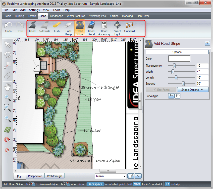 Добавление дорожек в Realtime Landscaping Architect