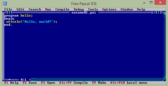 Редактор Free Pascal