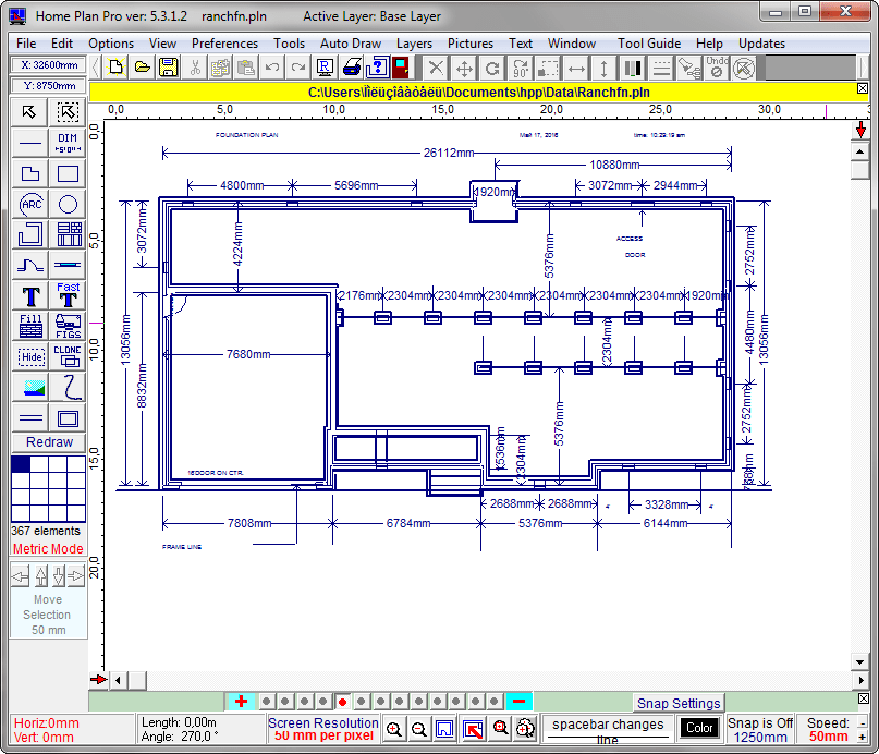 Черчение плана в Home Plane Pro