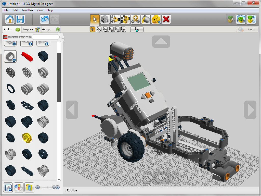 Открытый шаблон в lego Digital Designer