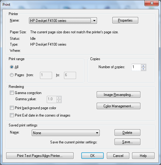 Печать в программе ACD FotoSlate