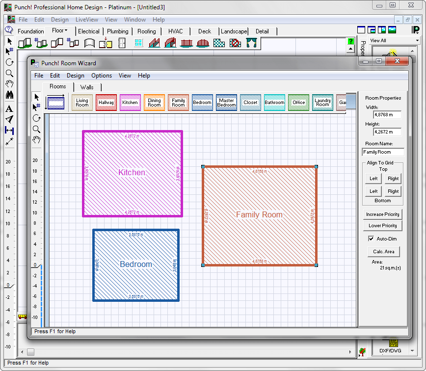 Конфигуратор комнат в Punch Home Design