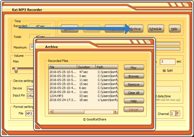 Архив Kat MP3 Recorder