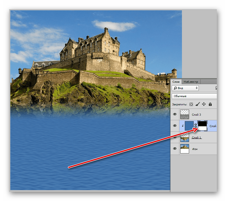 Пример создания эффекта отражения в Adobe Photoshop