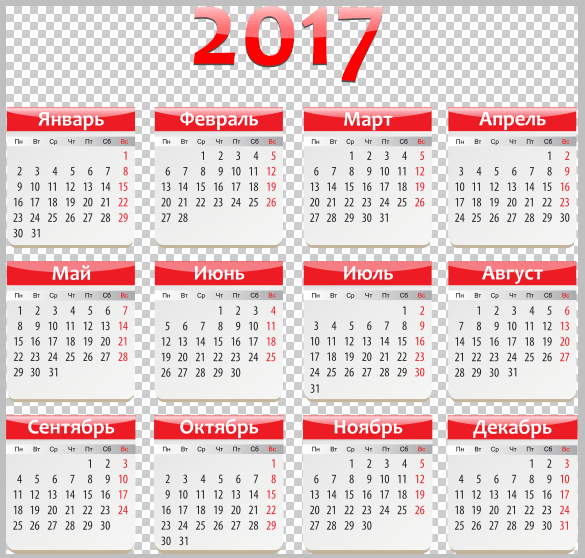 Создаем календарь в Фотошопе