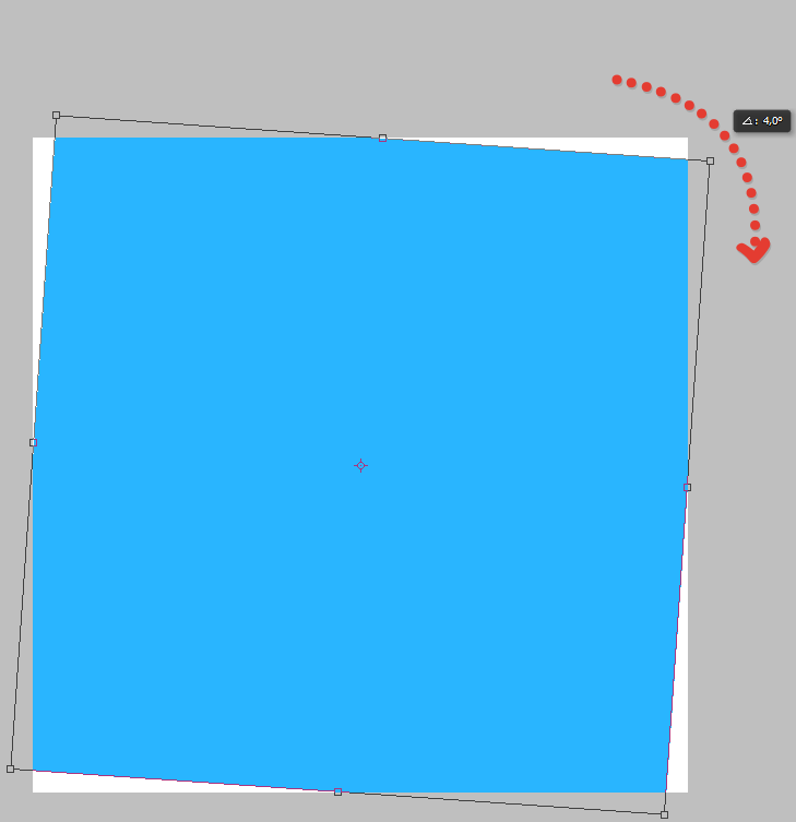 Поворачиваем слой в Фотошопе