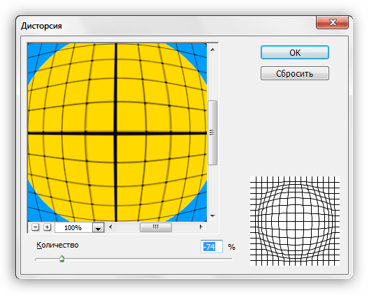 Фильтр Дисторсия для деформирования изображения в Фотошопе