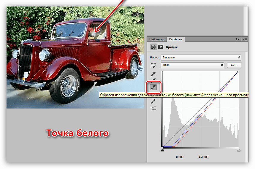 Определение точки белого в Фотошопе