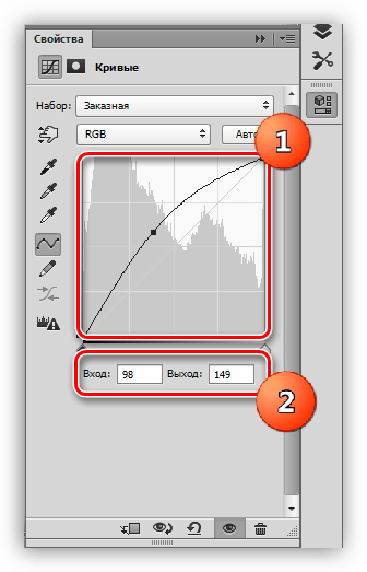 Инструмент Кривая в Фотошопе