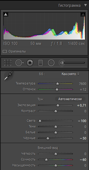 пресеты в Lightroom 4