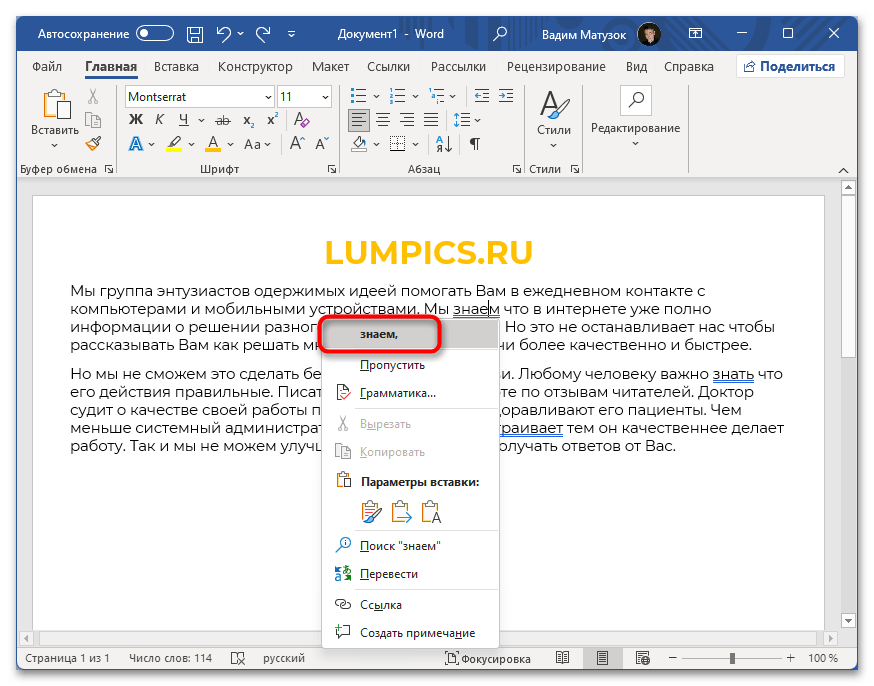 как убрать синее подчеркивание в ворде_01